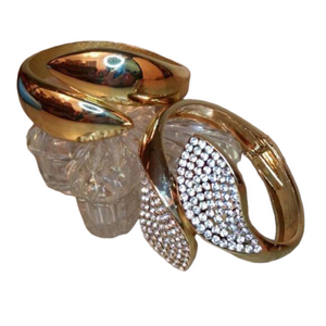 𝅺Curated bundle lot of 2 clamp bracelets dressy costume statement style-glam